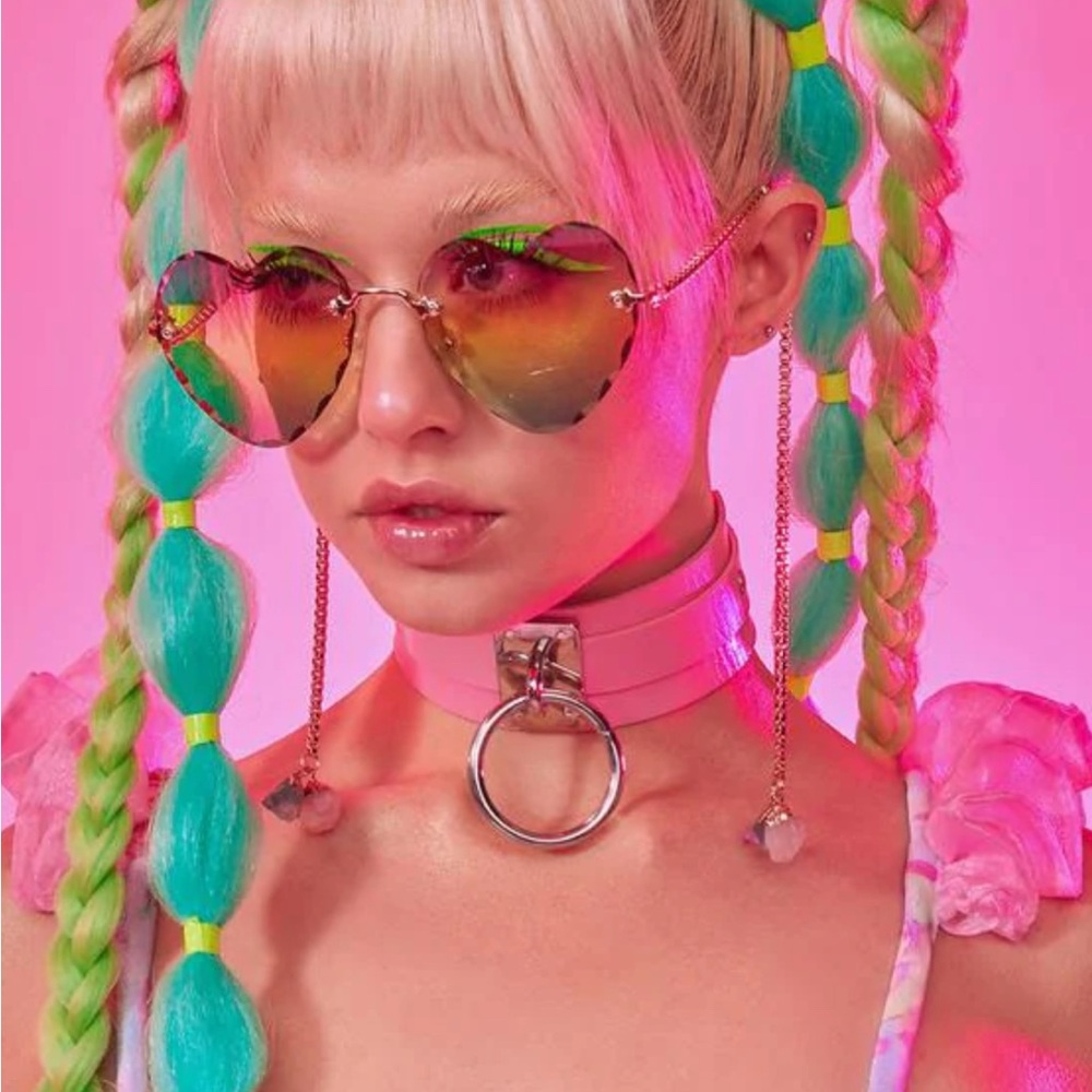 My willows heart-Shaped Gradient Sunglasses